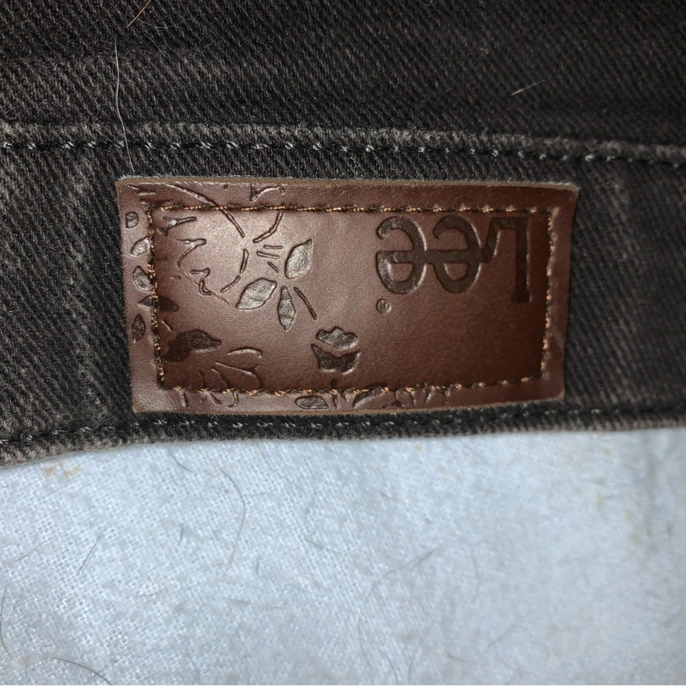 Lee Relaxed Fit Straight Leg Mid Rise Womens 14 Short Black Jeans - Picture 6 of 10